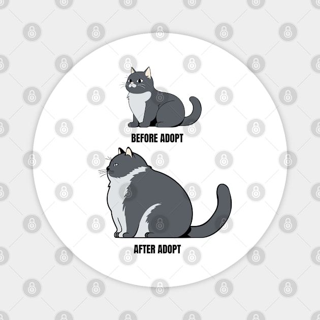 Humor for cat adoption Magnet by Yopi